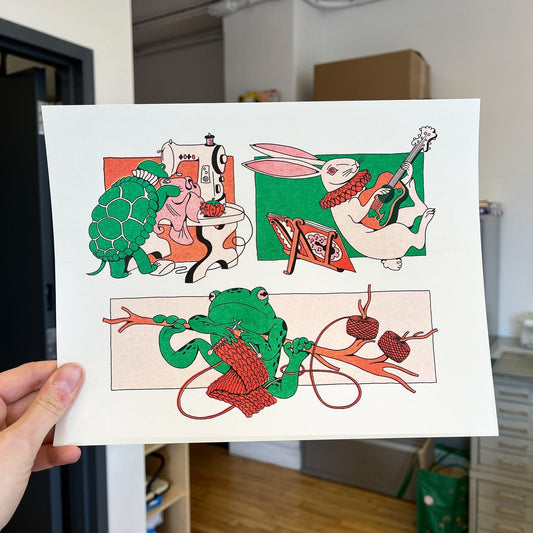 Riso Prints: Creature Hobbies