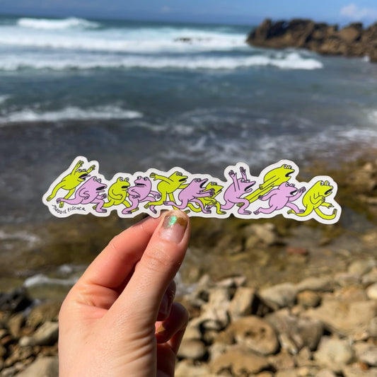 Frantic Frogs Sticker