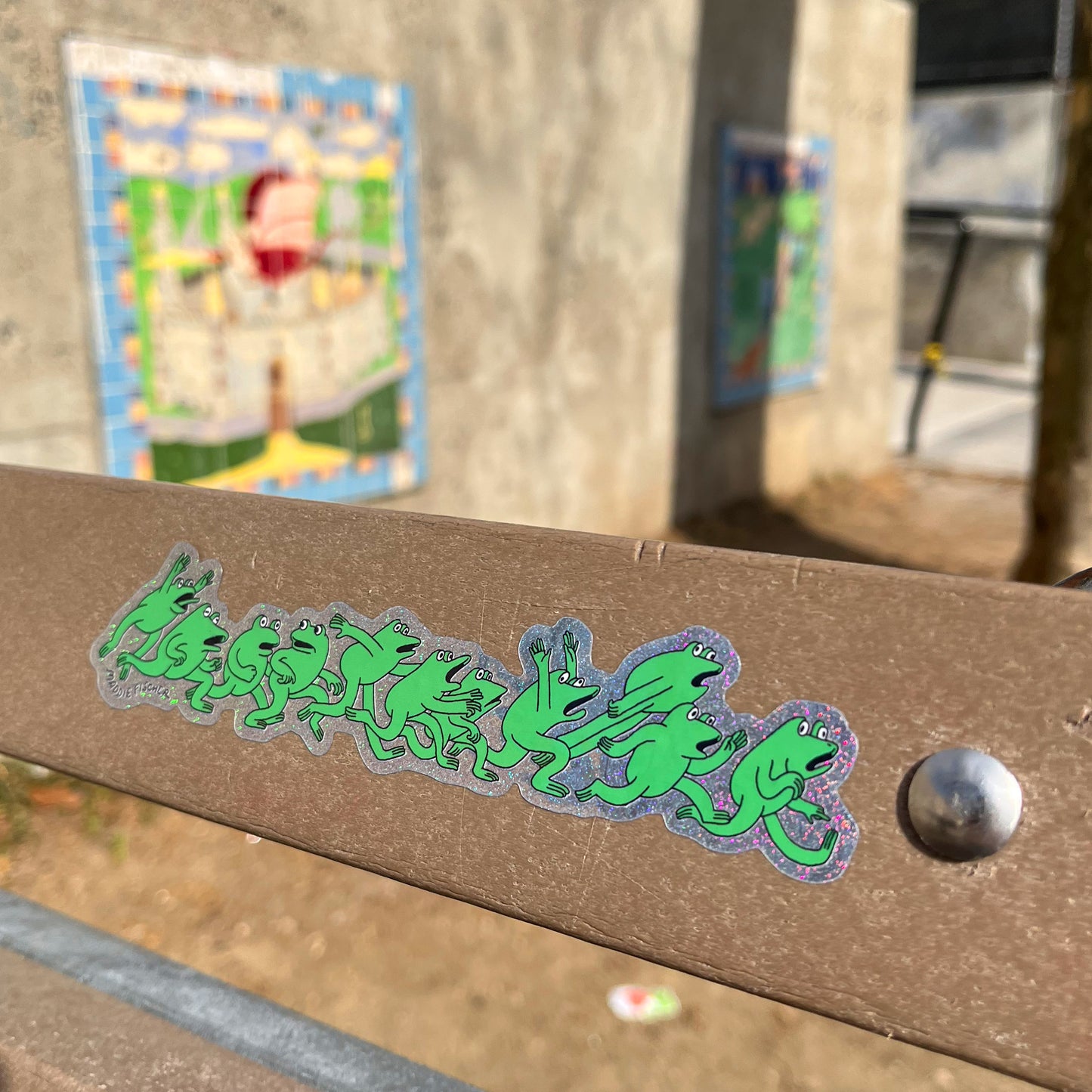 Frantic Frogs Sticker - Sparkly