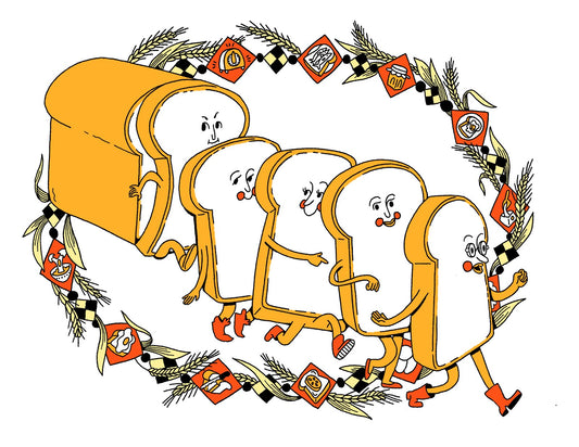 Riso Print: Loaf on a Stroll