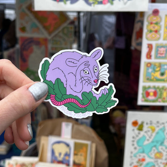 Peering Possum Sticker