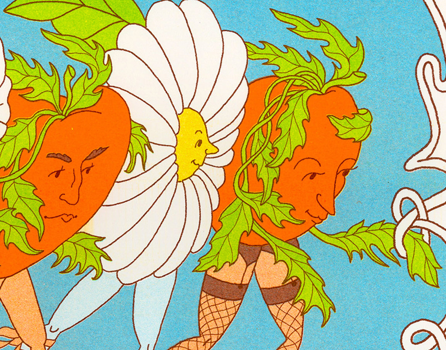 Riso Print: Strutting Daisies