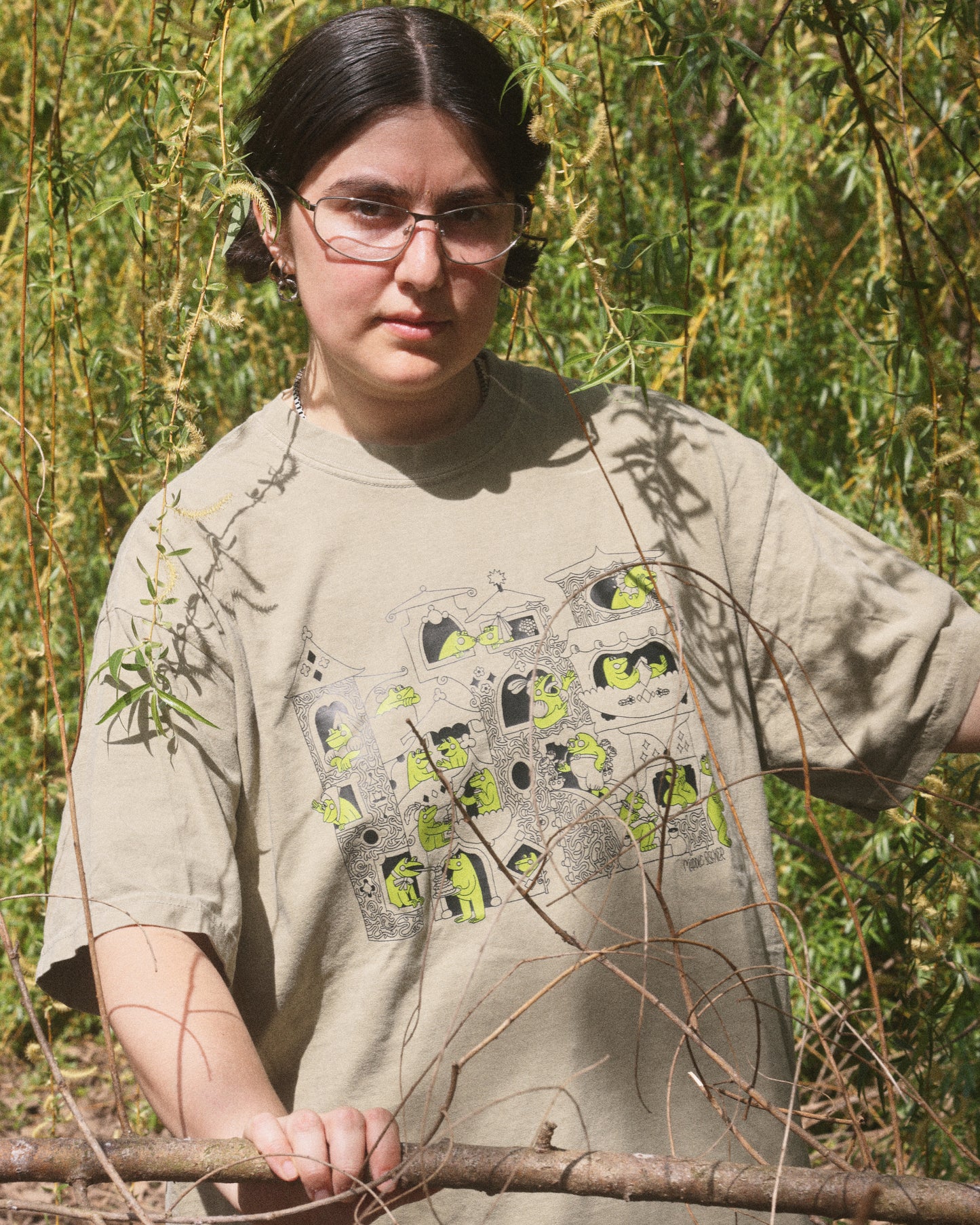 Medieval Frog Castle Shirt in Khaki