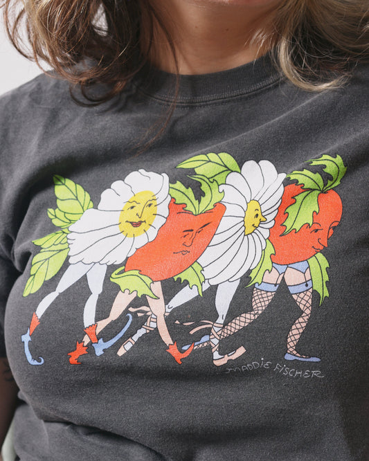 Garden Strut Boxy Tee in Pepper