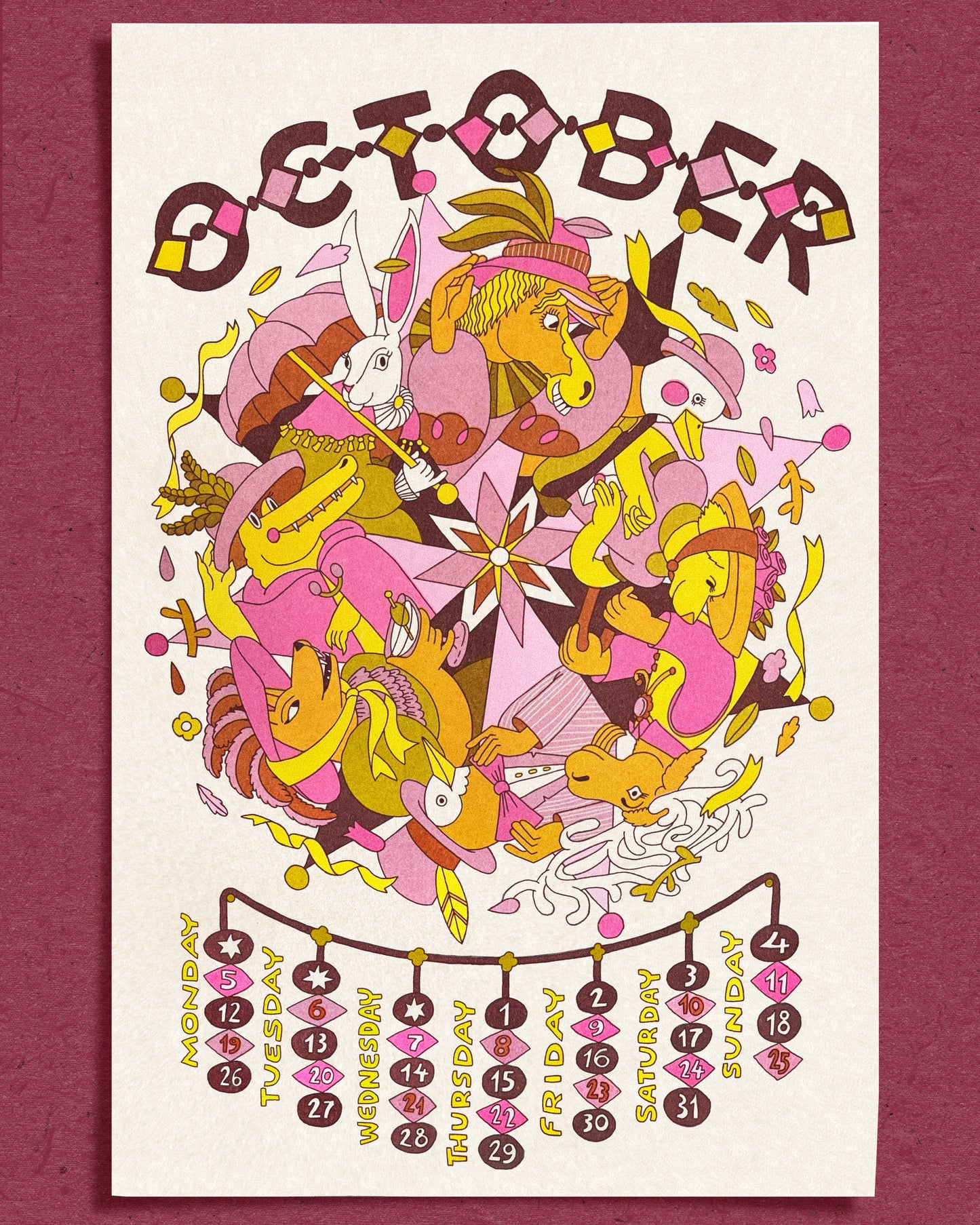 2026 Calendar Solo Prints: October