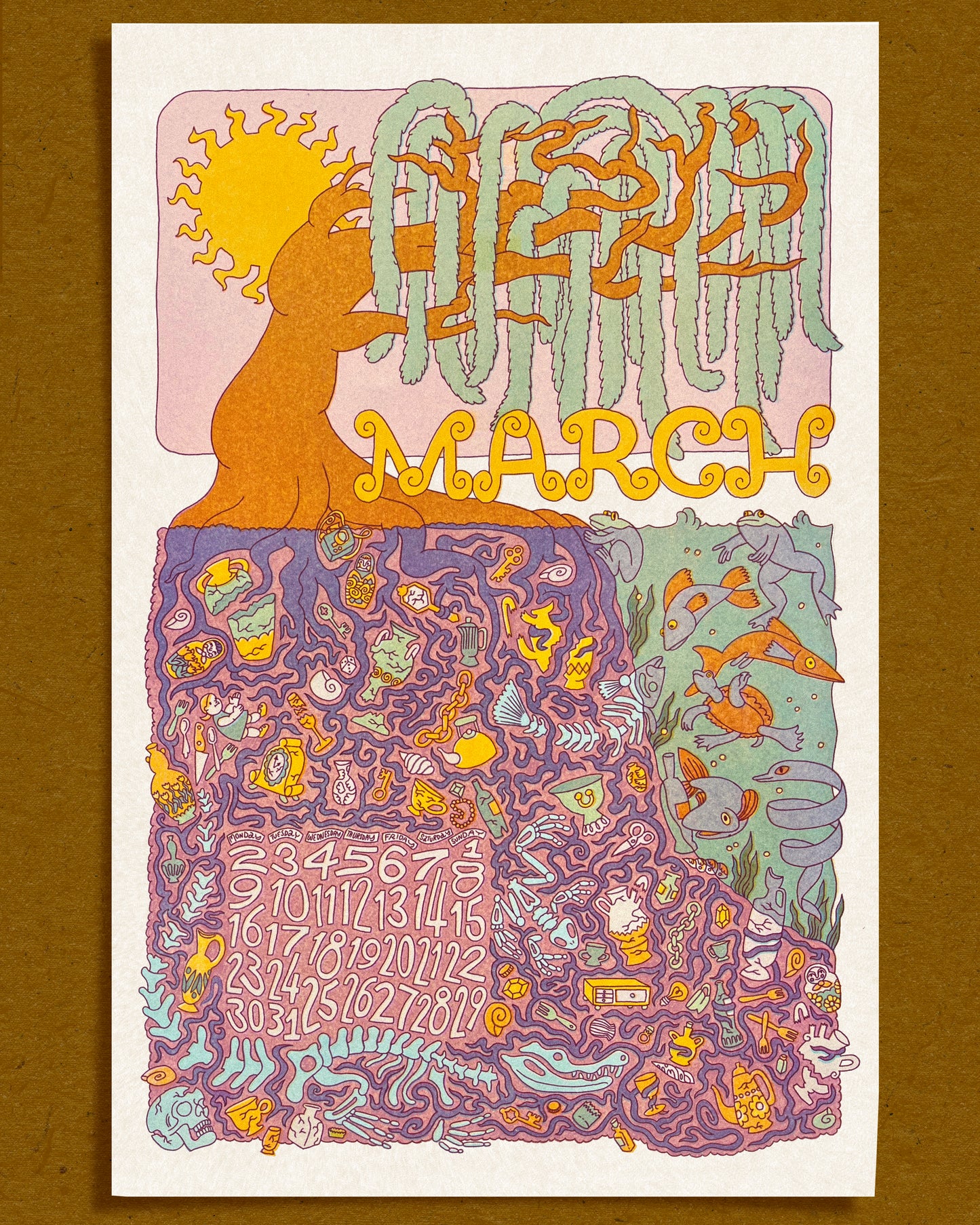 2026 Calendar Solo Prints: March