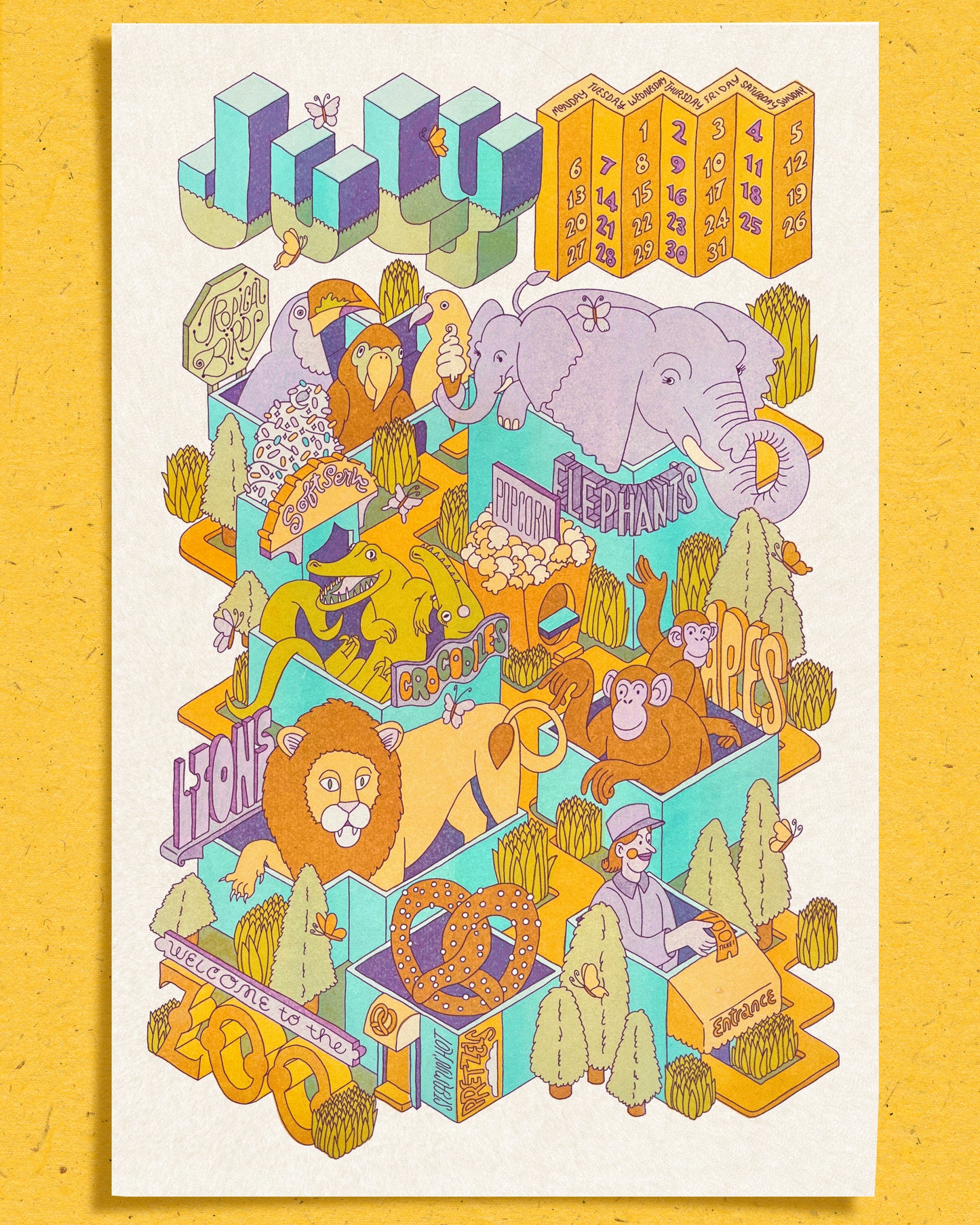 2026 Calendar Solo Prints: July