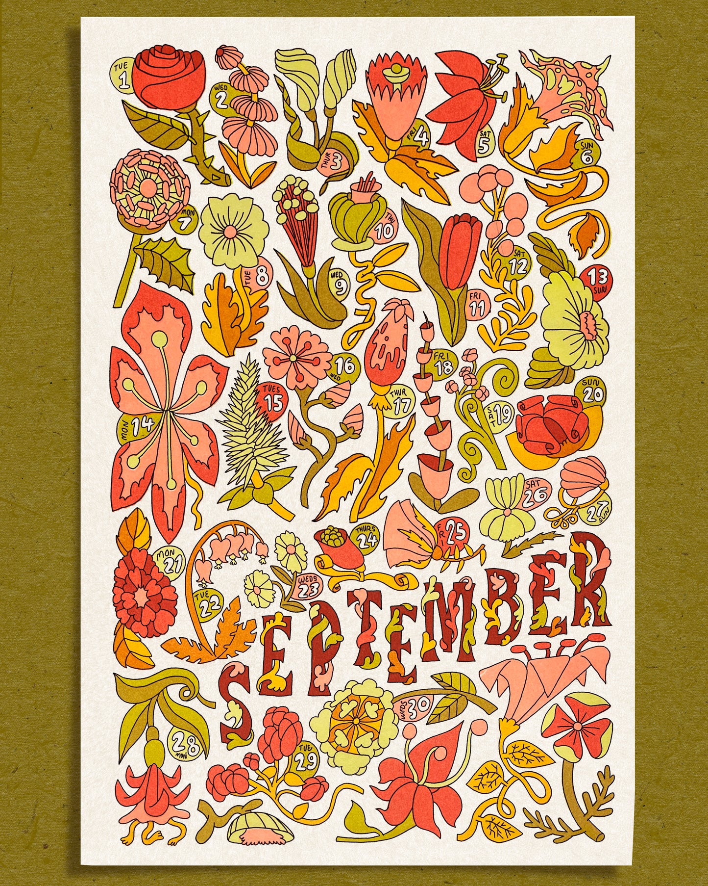 2026 Calendar Solo Prints: September