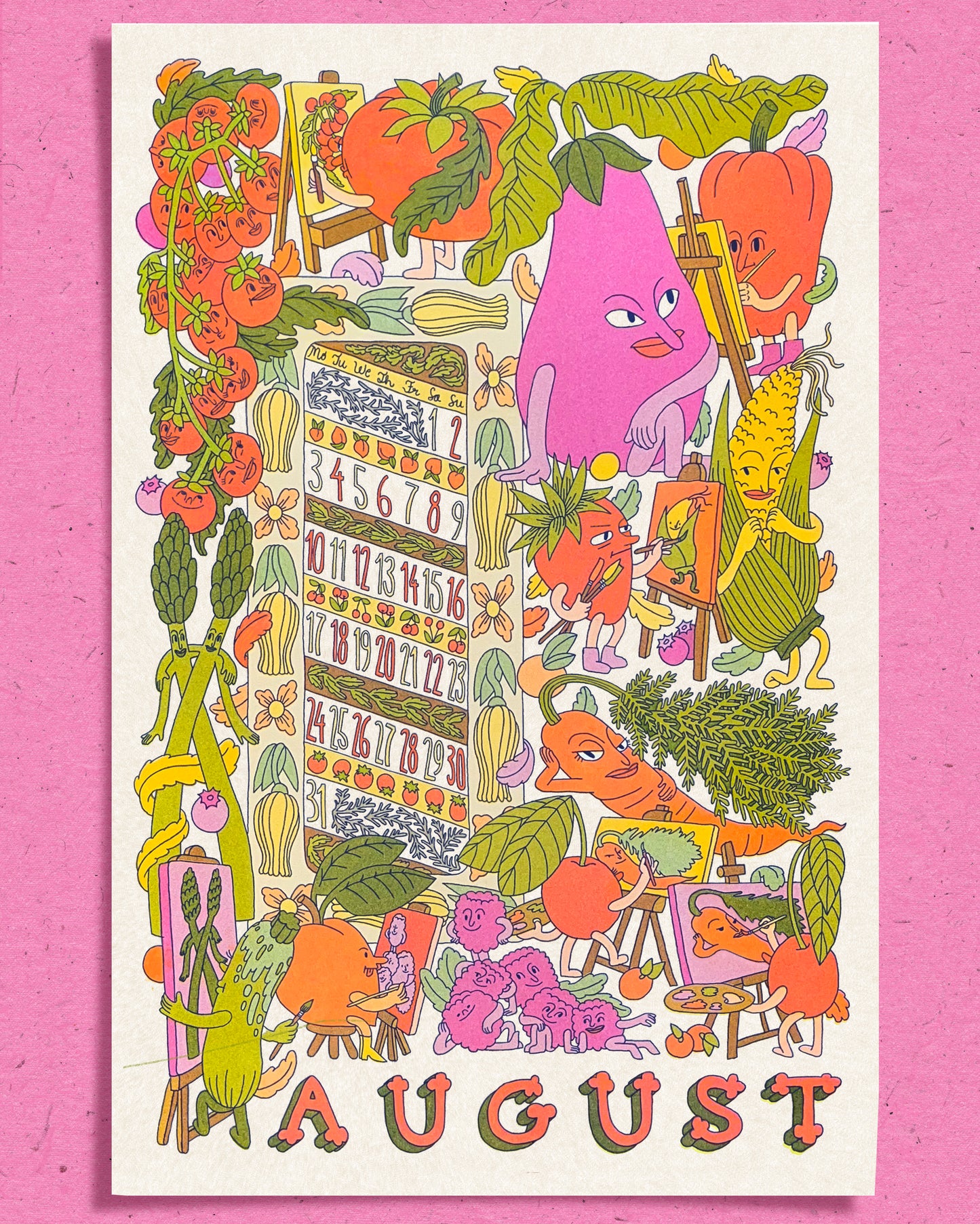 2026 Calendar Solo Prints: August