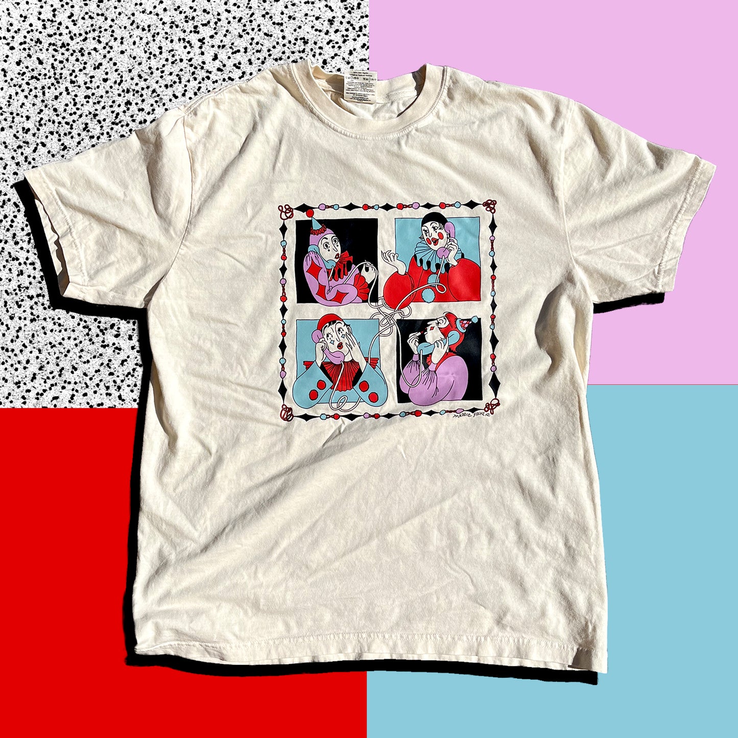 Clown Conference Call Shirt - Blue Poppy Orchid