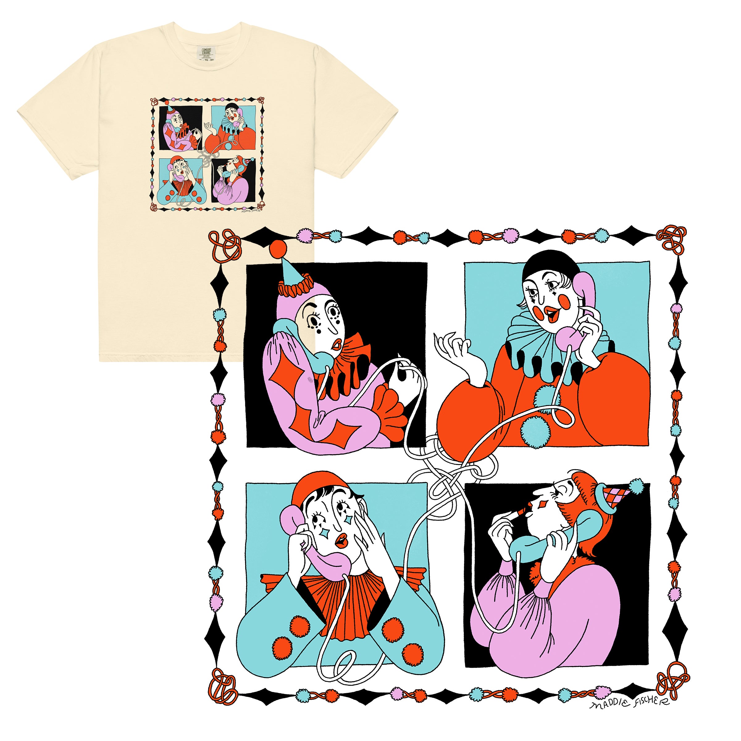 Clown Conference Call Shirt - Blue Poppy Orchid – Maddie Fischer