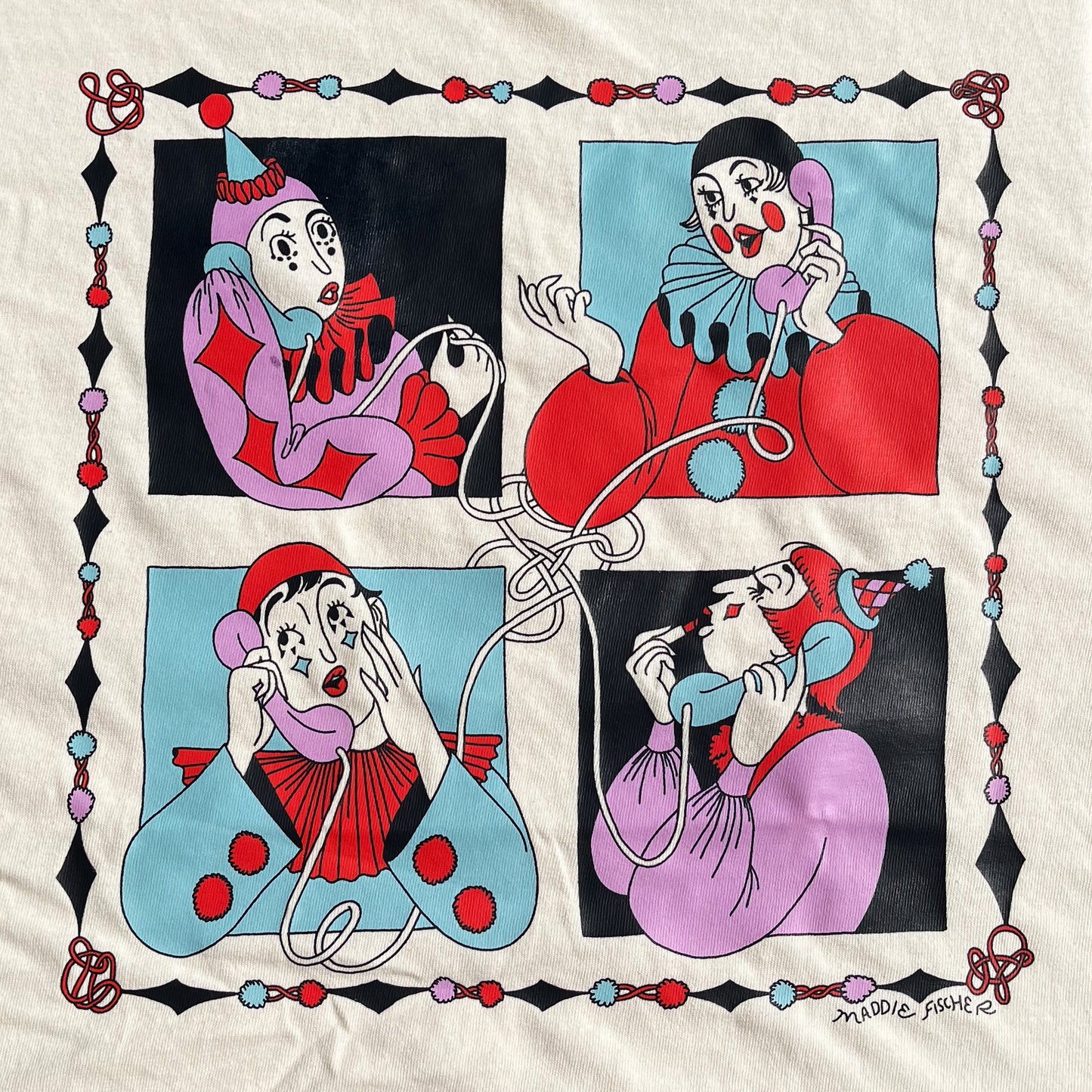 Clown Conference Call Shirt - Blue Poppy Orchid