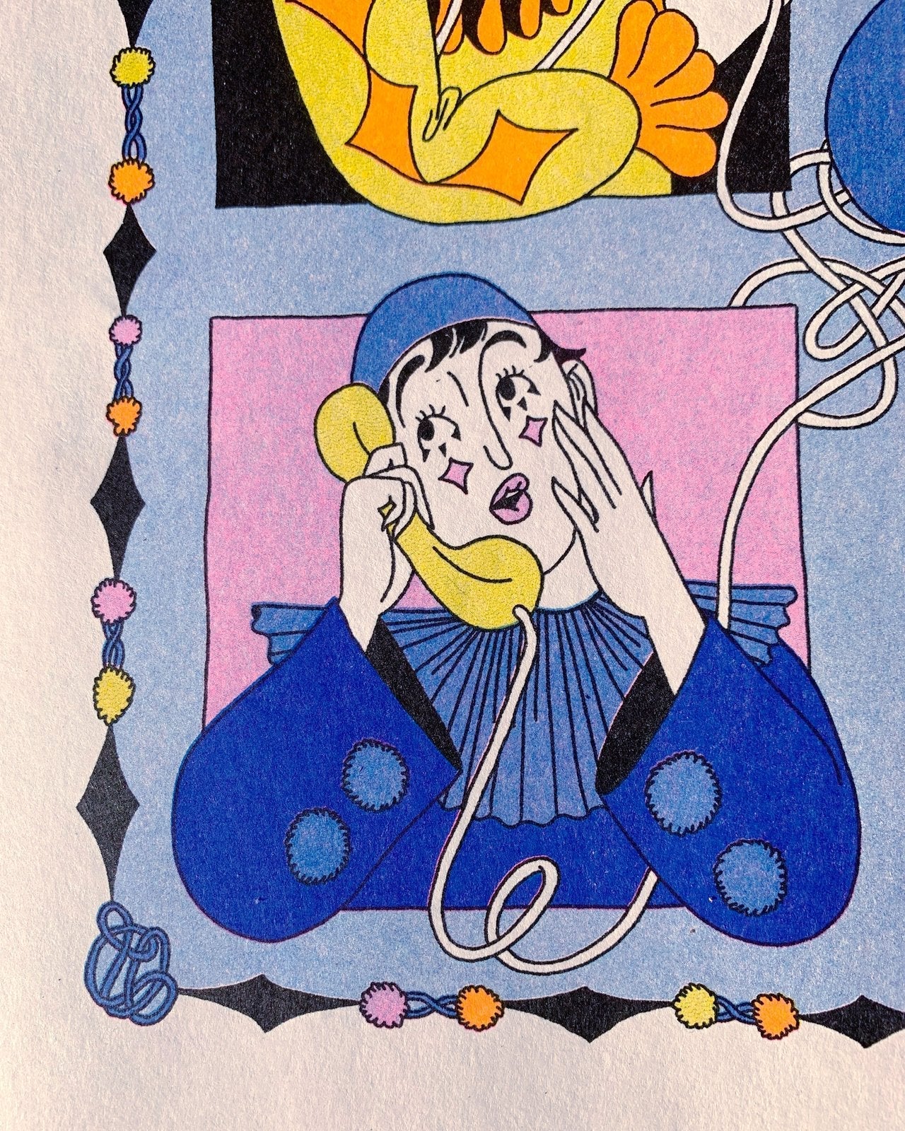 Riso Print: Clown Conference Call
