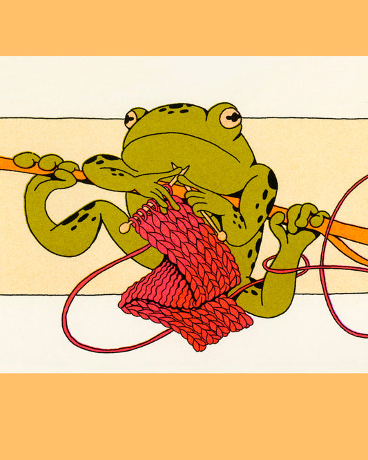 Riso Prints: Creature Hobbies in Olive + Peach