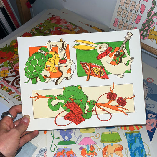 Riso Prints: Creature Hobbies