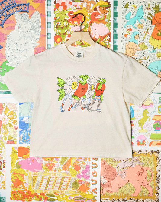 Garden Strut Boxy Tee in Ivory