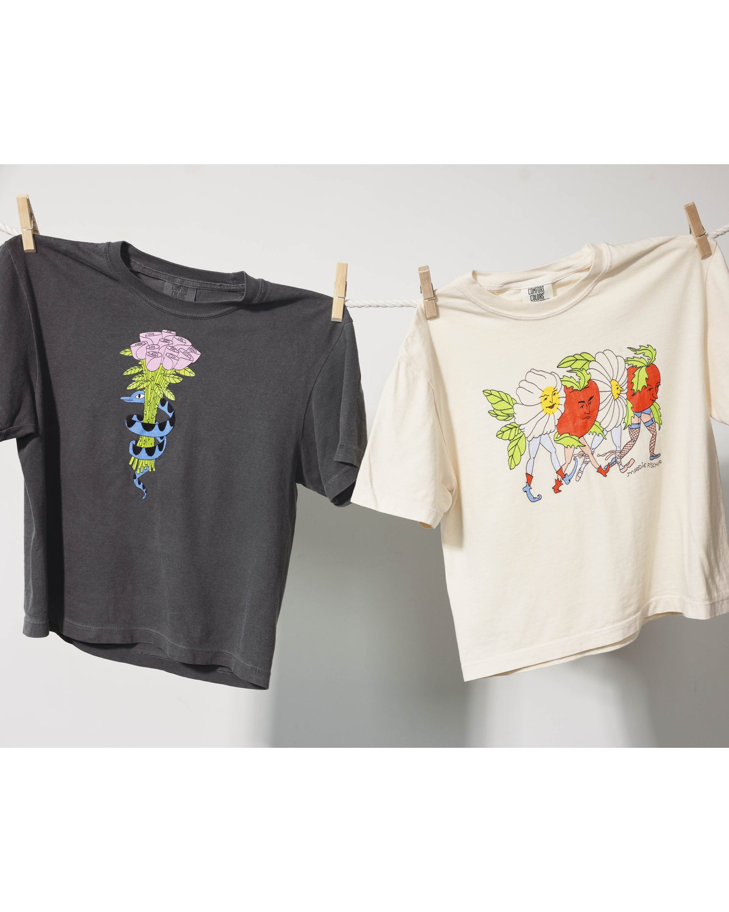 Garden Strut Boxy Tee in Ivory