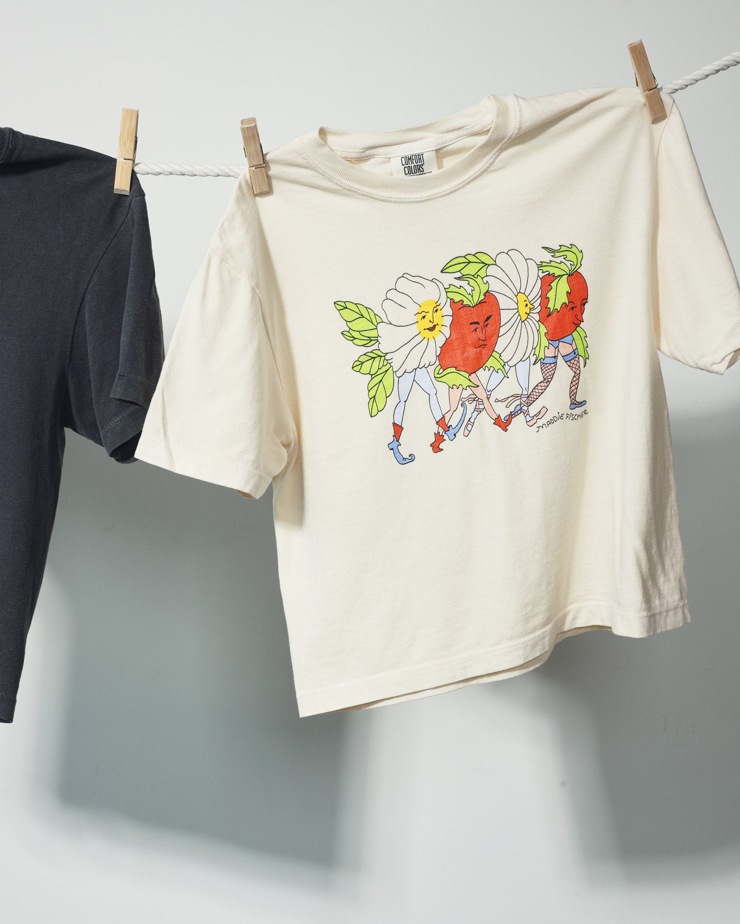 Garden Strut Boxy Tee in Ivory