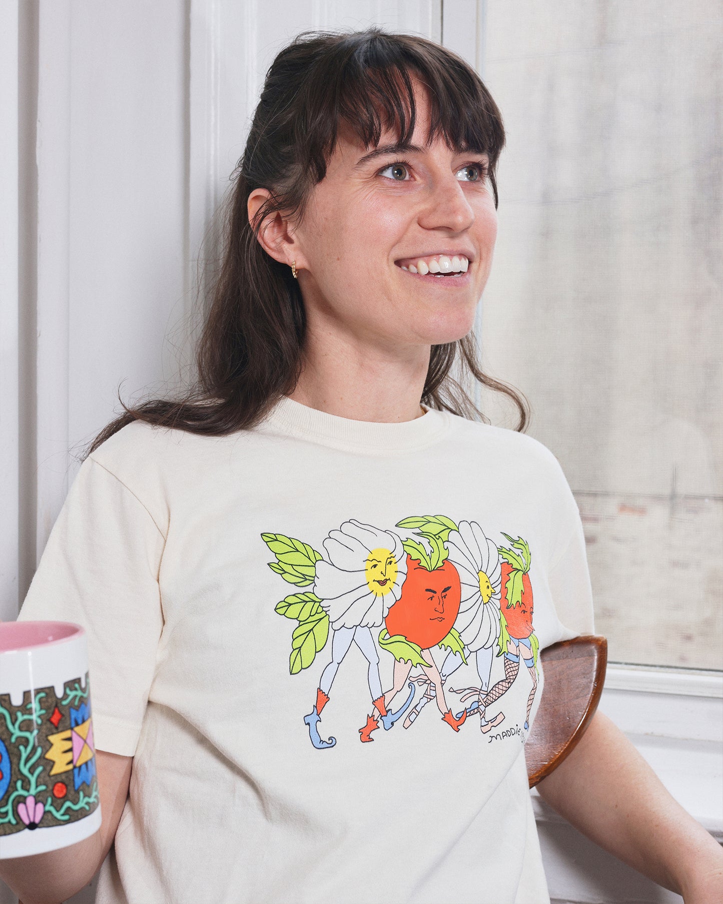 Garden Strut Boxy Tee in Ivory