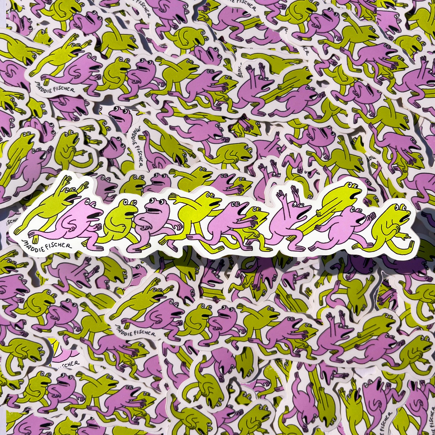 Frantic Frogs Sticker
