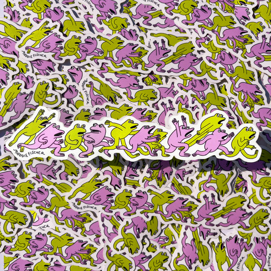 Frantic Frogs Sticker