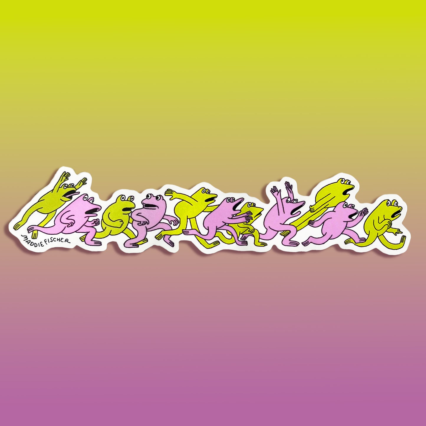 Frantic Frogs Sticker