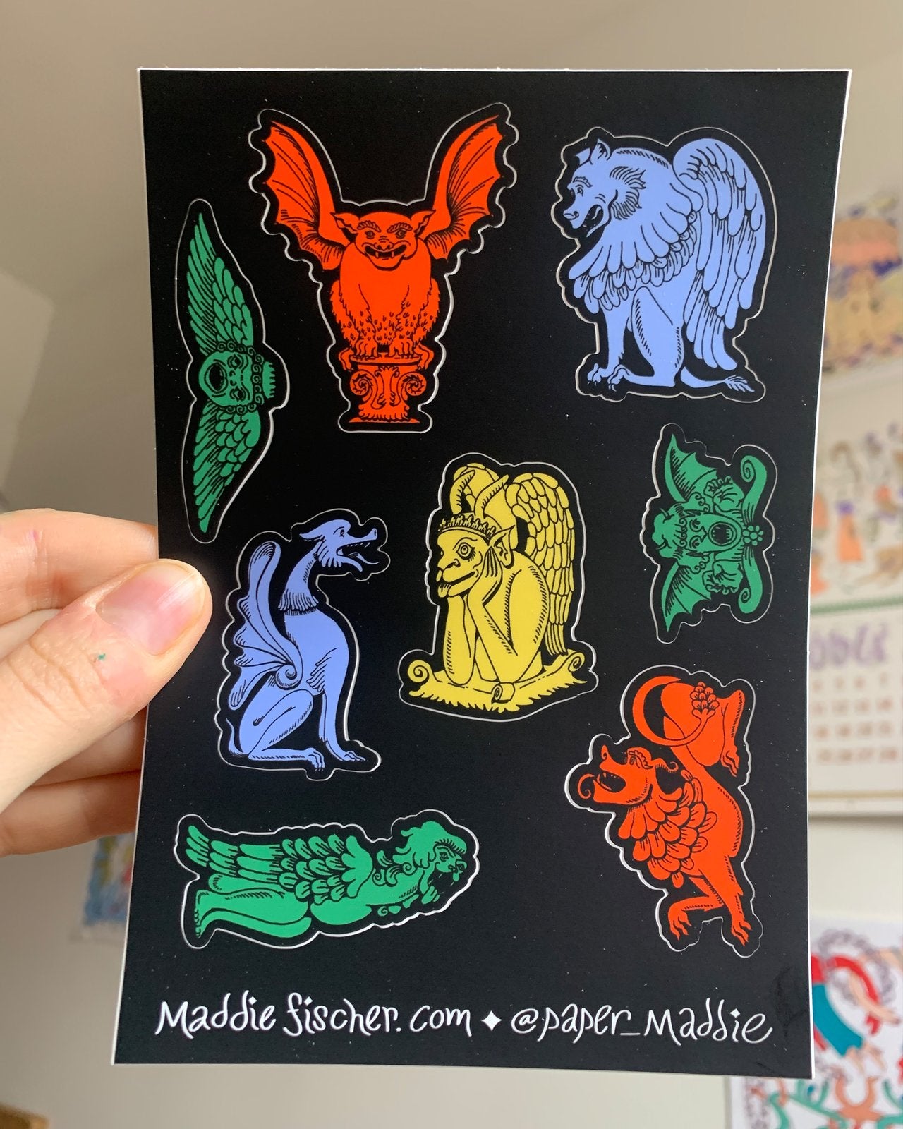 Gargoyle Sticker Sheet – Maddie Fischer