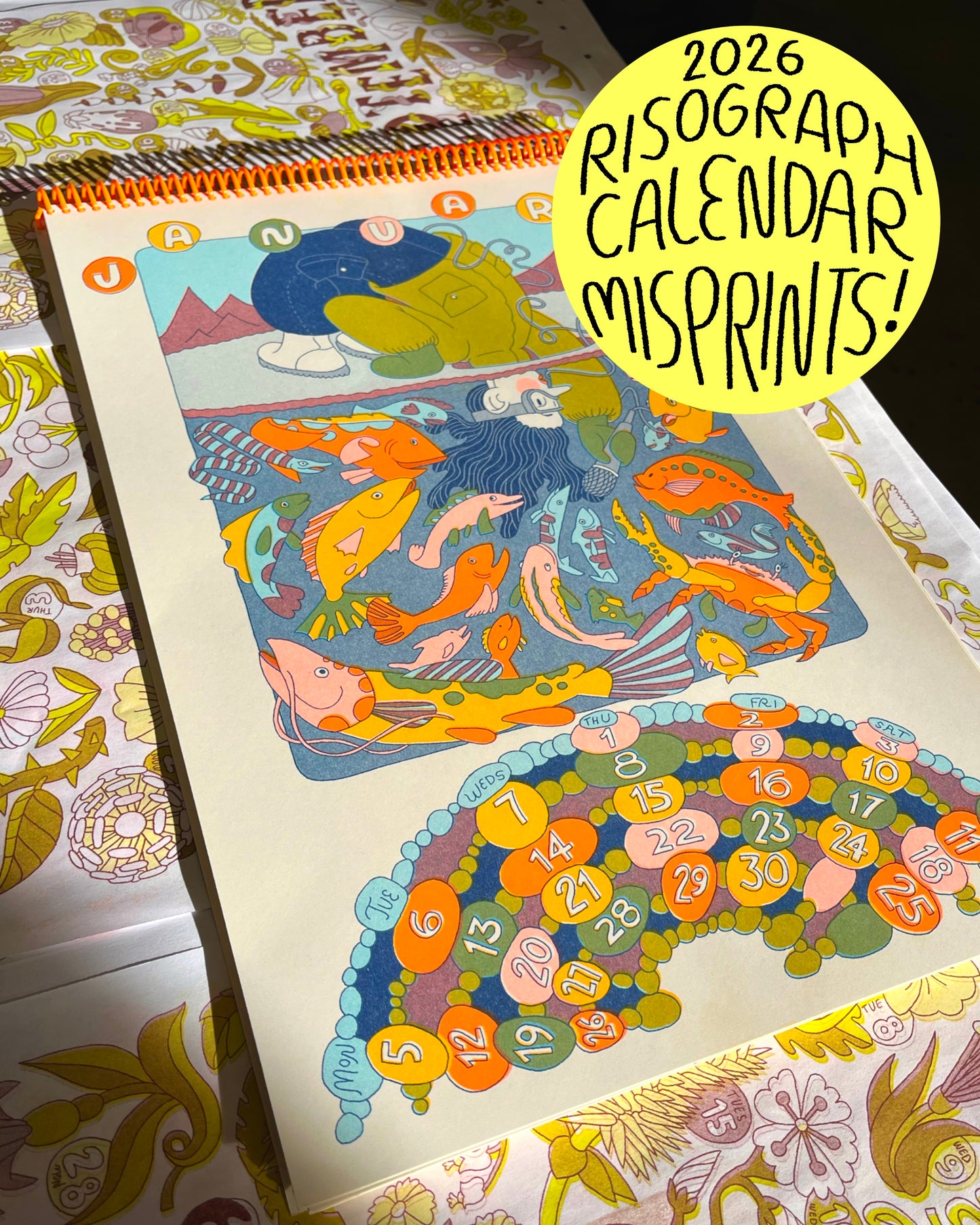 2026 Risograph Calendar: MISPRINTS!