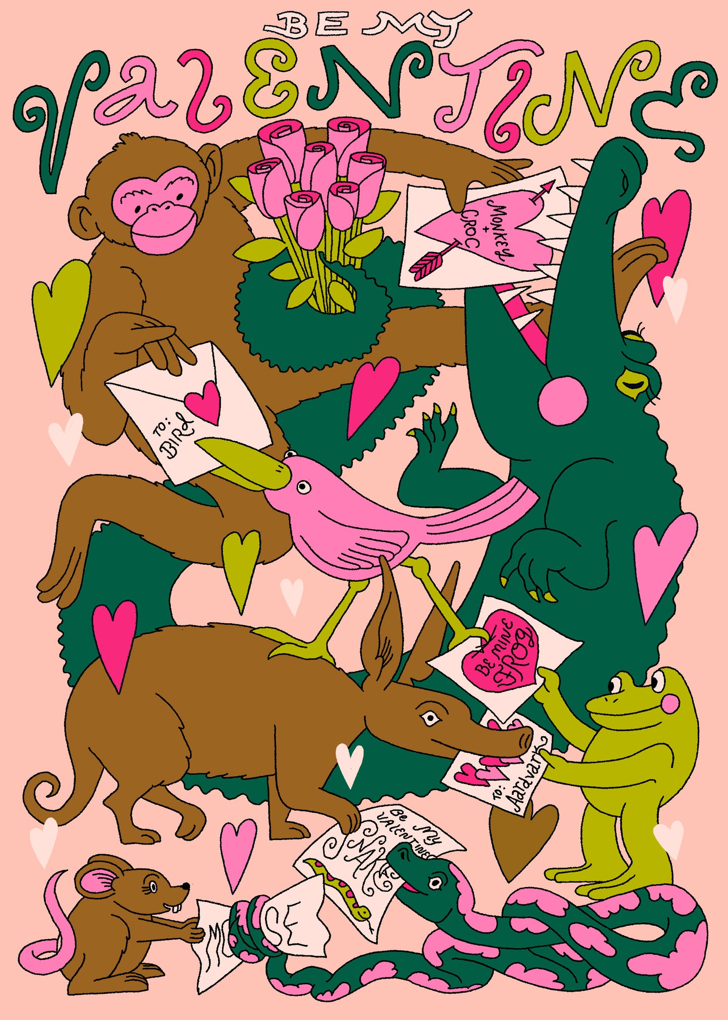 Valentines Creatures Card
