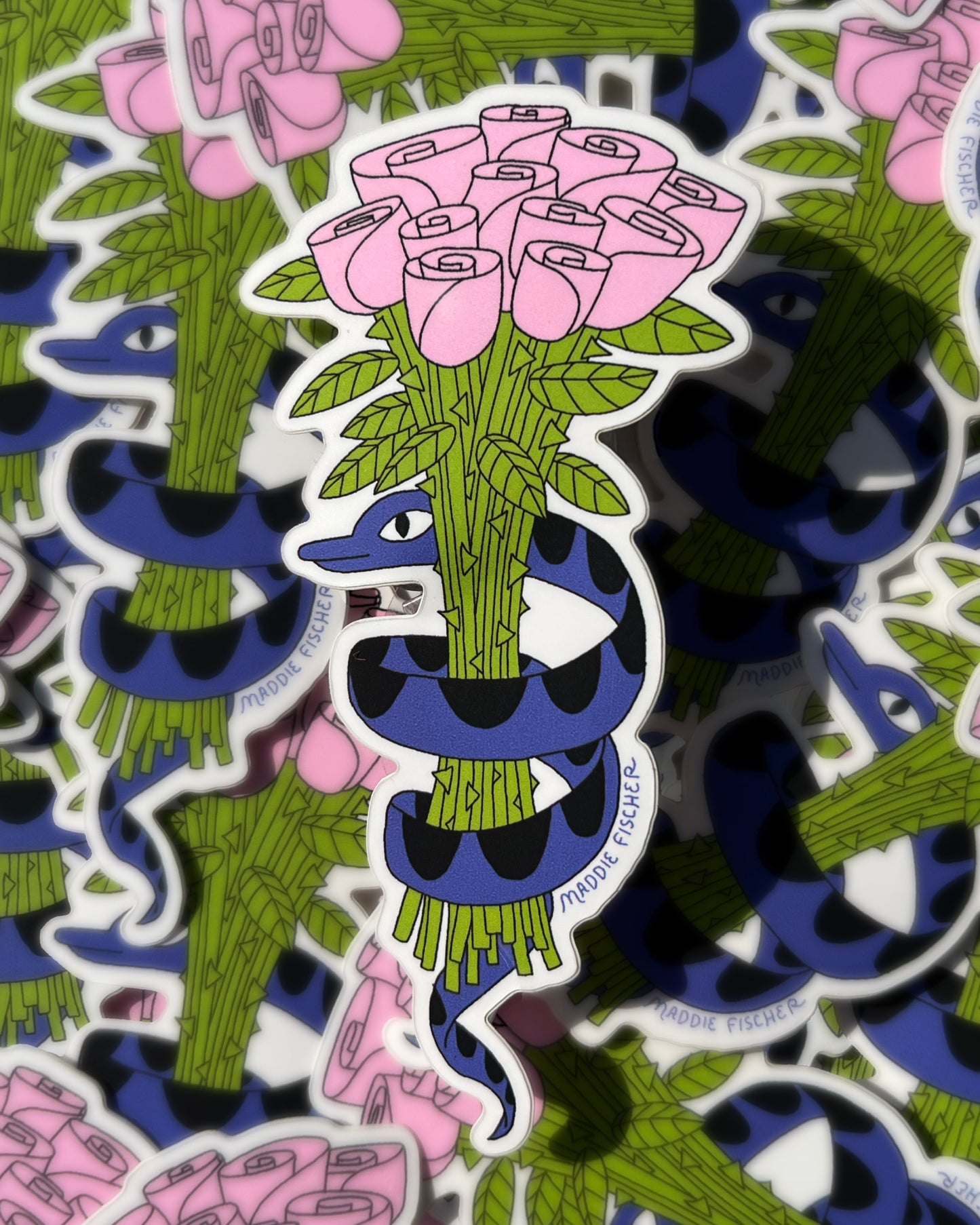 Snake Bouquet Sticker
